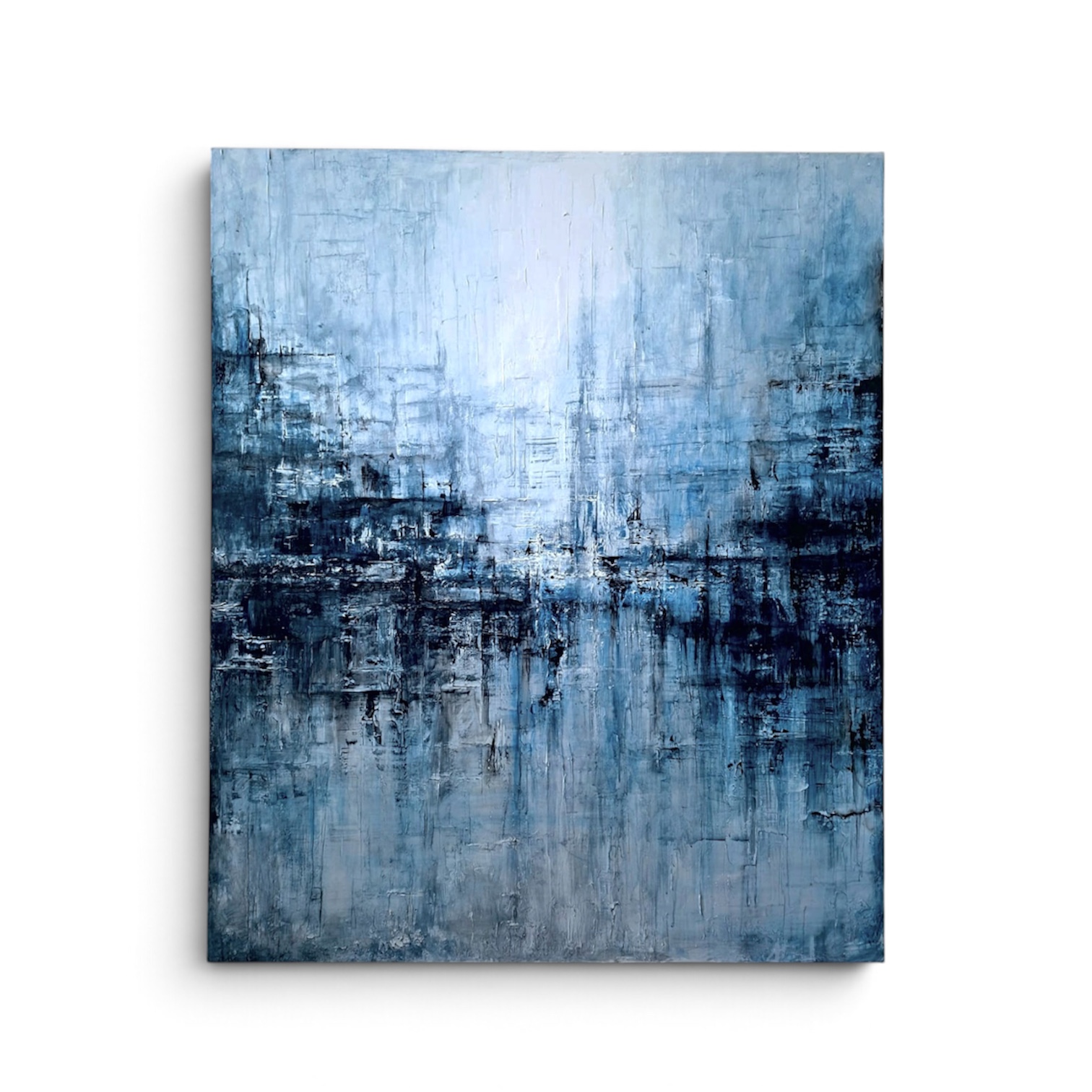 Blue abstract original artwork by Sha